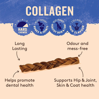 WAG Collagen Stick Braided Regular Dog Treats 1Pc