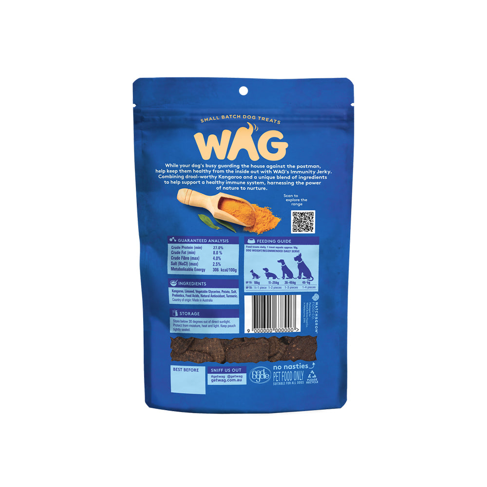 WAG Kangaroo Jerky Immunity Dog Treats 10Pc