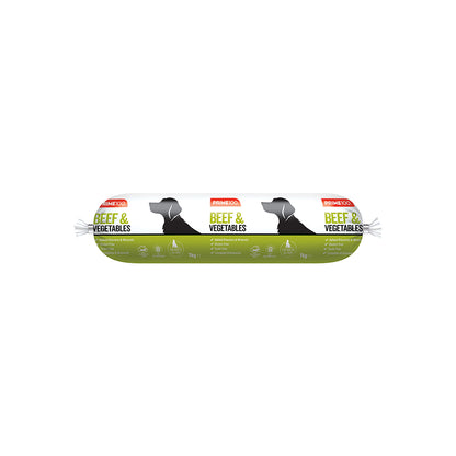 PRIME100 Beef & Vegetables Cooked Roll Dog Food