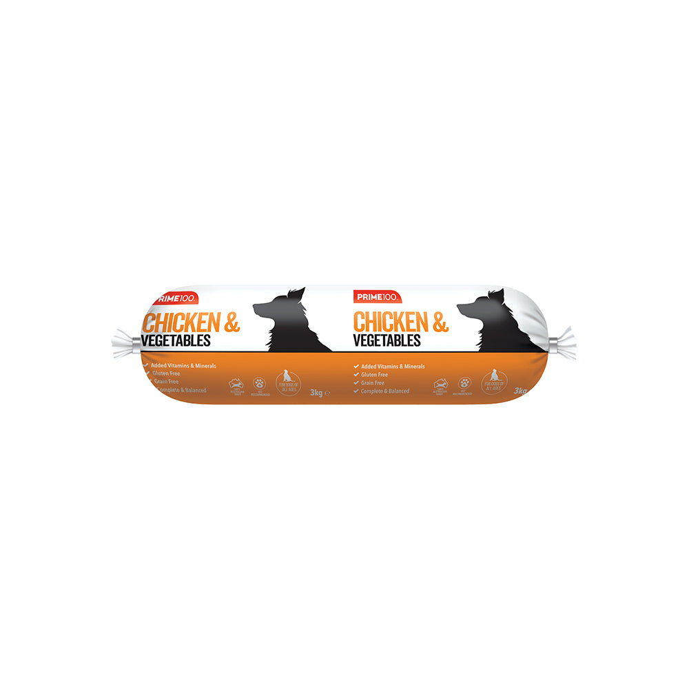 PRIME100 Chicken & Vegetables Cooked Roll Dog Food