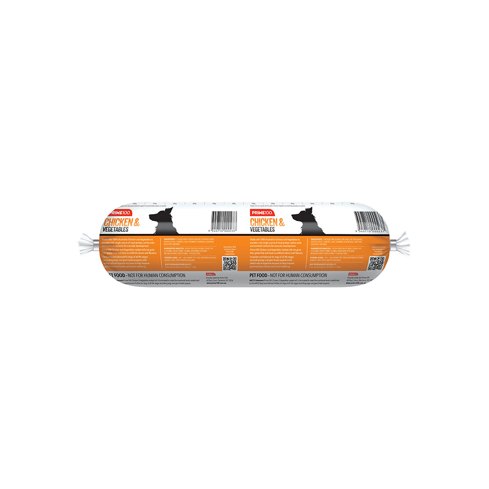 PRIME100 Chicken & Vegetables Cooked Roll Dog Food