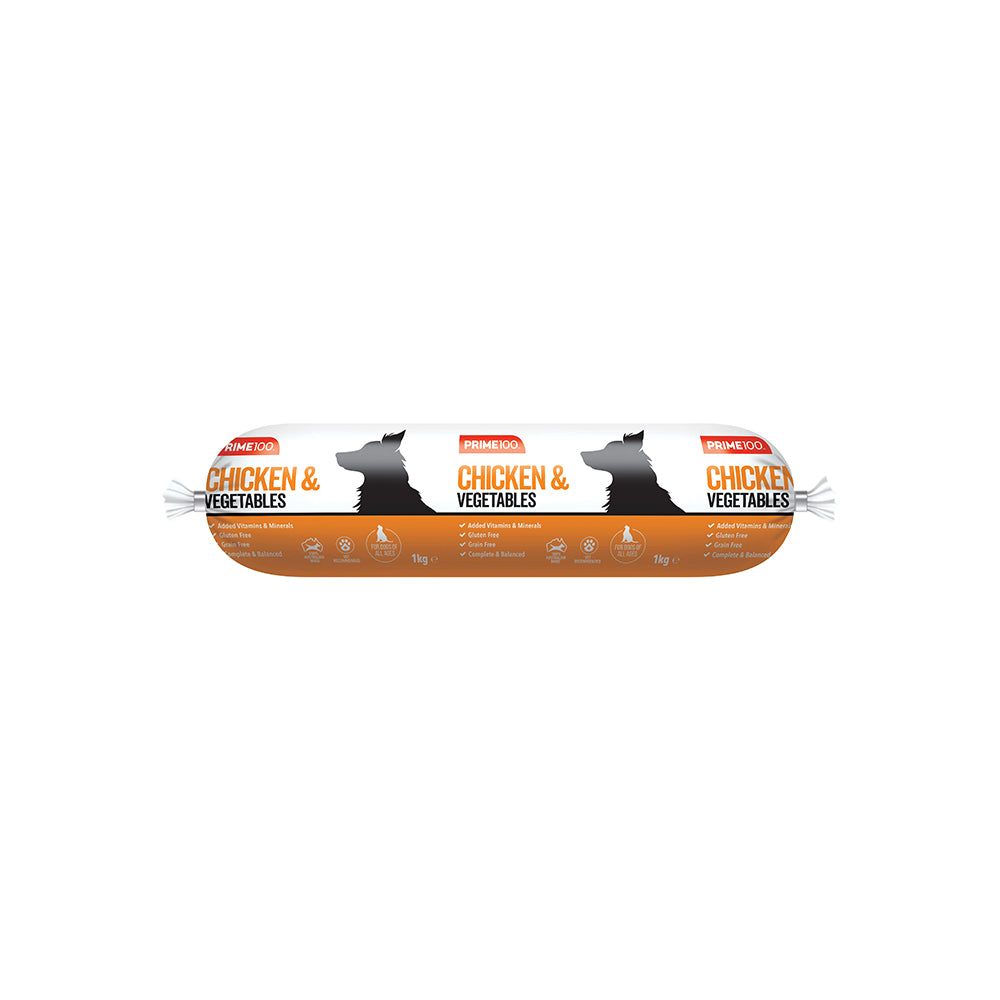 PRIME100 Chicken & Vegetables Cooked Roll Dog Food