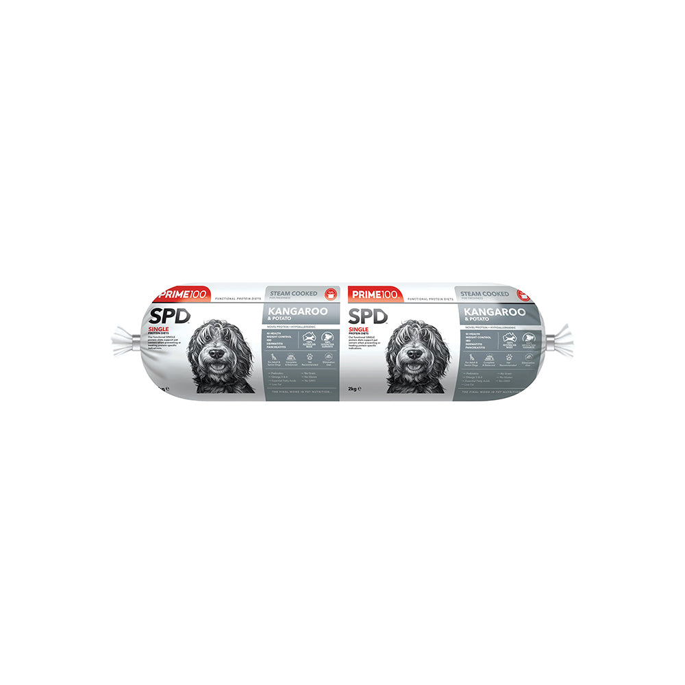 PRIME100 SPD Kangaroo & Potato Fresh Roll Dog Food 2kg