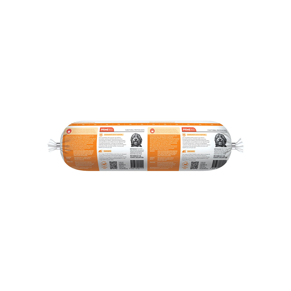 PRIME100 SPD Chicken & Brown Rice Fresh Roll Dog Food 2kg