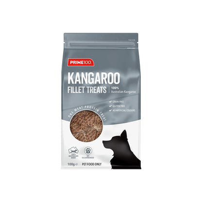 PRIME100 Australian Kangaroo Fillet Dog Treats 100g