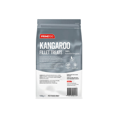 PRIME100 Australian Kangaroo Fillet Dog Treats 100g