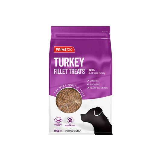 PRIME100 Australian Turkey Fillet Dog Treats 100g