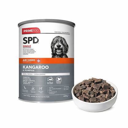 PRIME100 SPD Air Dried Kangaroo & Pumpkin Adult Dog Food 600g