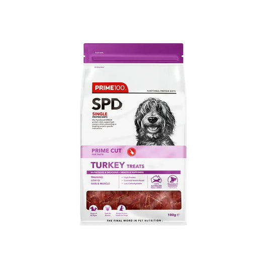 PRIME100 SPD Prime Cut Turkey Dog Treats 100g
