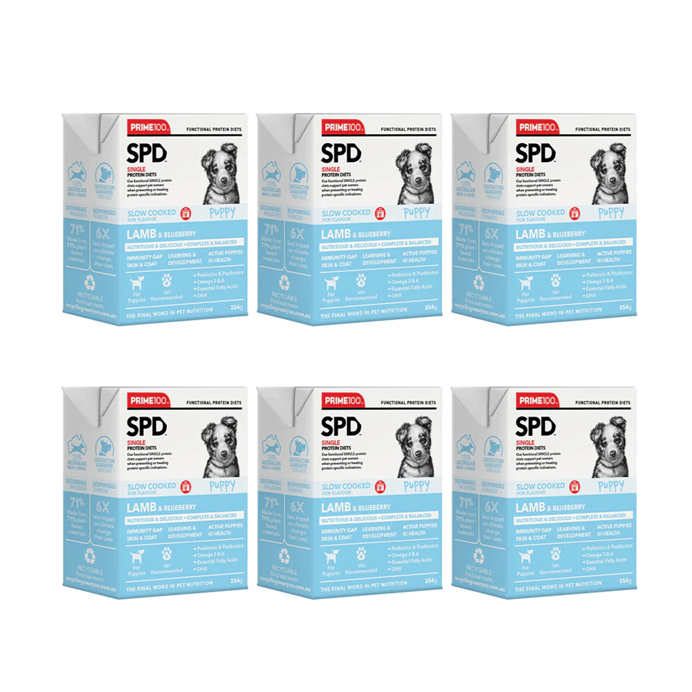 PRIME100 SPD Slow Cooked Lamb & Blueberry Puppy Wet Dog Food 354g
