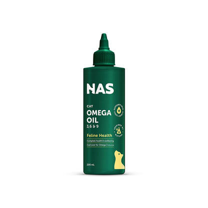 NAS NATURAL ANIMAL SOLUTIONS Omega 3, 6 & 9 Skin and Joint Care Oil for Cats 200ml