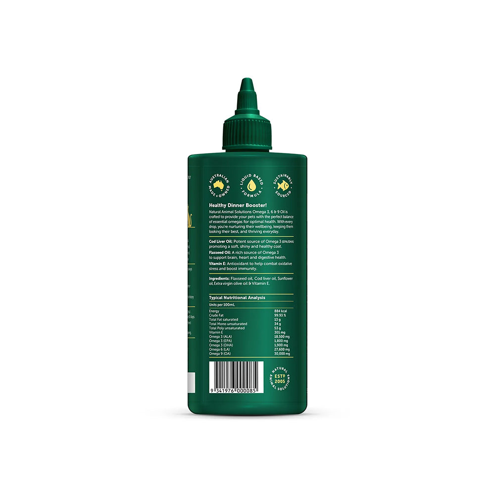 NAS NATURAL ANIMAL SOLUTIONS Omega 3, 6 & 9 Oil for Dogs & Cats