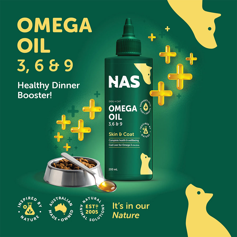 NAS NATURAL ANIMAL SOLUTIONS Omega 3, 6 & 9 Oil for Dogs & Cats