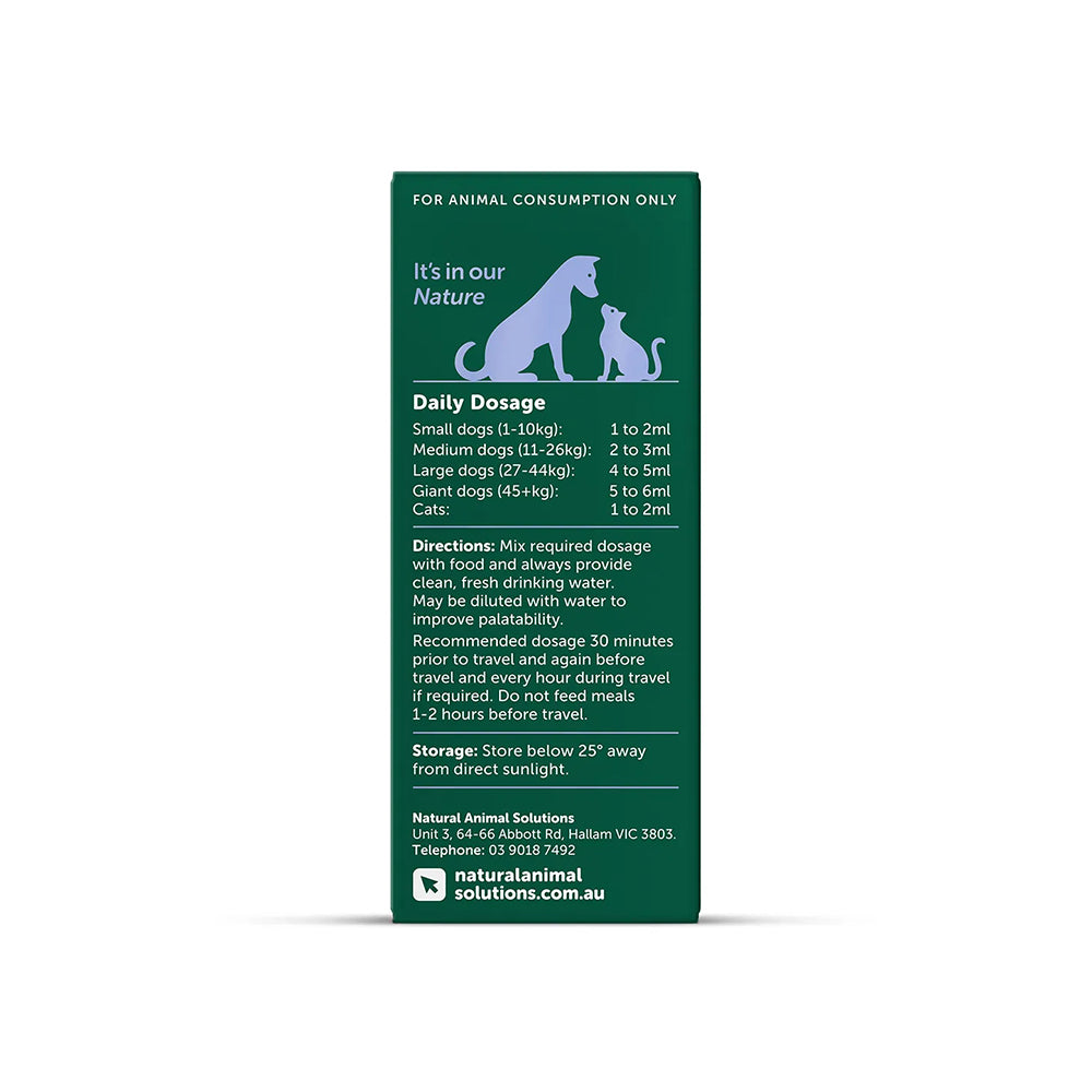 Natural Animal Solutions TravelEze Travel Sickness & Motion Relief for Dogs & Cats 15ml