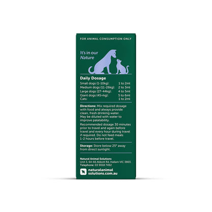 Natural Animal Solutions TravelEze Travel Sickness & Motion Relief for Dogs & Cats 15ml