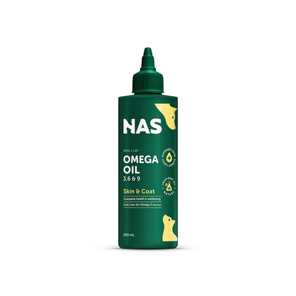 NAS NATURAL ANIMAL SOLUTIONS Omega 3 6 & 9 Oil For Dogs & Cats 200ml