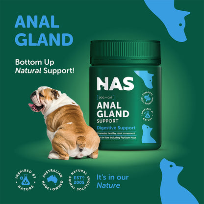 NAS NATURAL ANIMAL SOLUTIONS Anal Gland Support For Dogs & Cats 120g