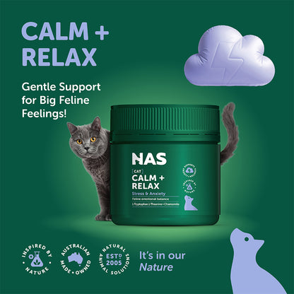 NAS NATURAL ANIMAL SOLUTIONS Calm + Relax For Cats 80g
