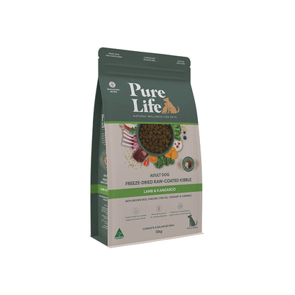 PURE LIFE Freeze-Dried Raw-Coated Lamb & Kangaroo Adult Dry Dog Food