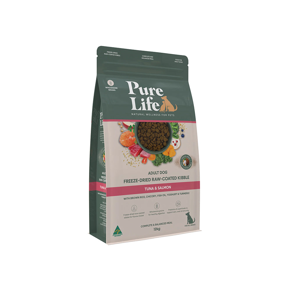 PURE LIFE Freeze-Dried Raw-Coated Tuna & Salmon Adult Dry Dog Food