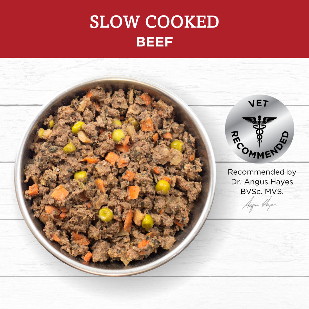 IVORY COAT Slow Cooked Meal Beef Grain Free Frozen Adult Dog Food 250g