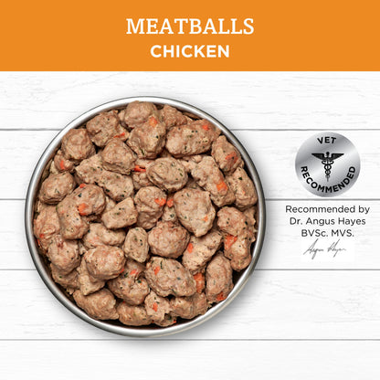 IVORY COAT Grain Free Chicken Meatballs Frozen Adult Dog Food 700g