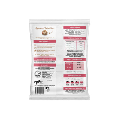 IVORY COAT Grain Free Lamb & Salmon Meatballs Frozen Adult Dog Food 700g