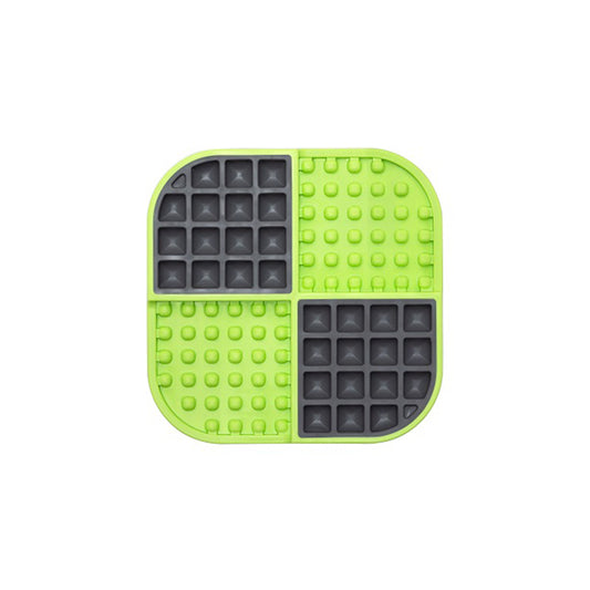 LICKIMAT Slomo Wet & Dry Double Slow Food Green Dog Bowl