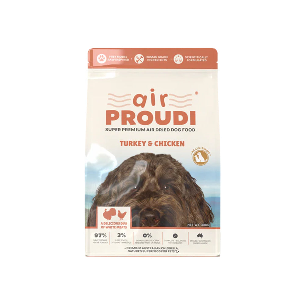 AIR PROUDI Premium Turkey & Chicken Air Dried Dog Food