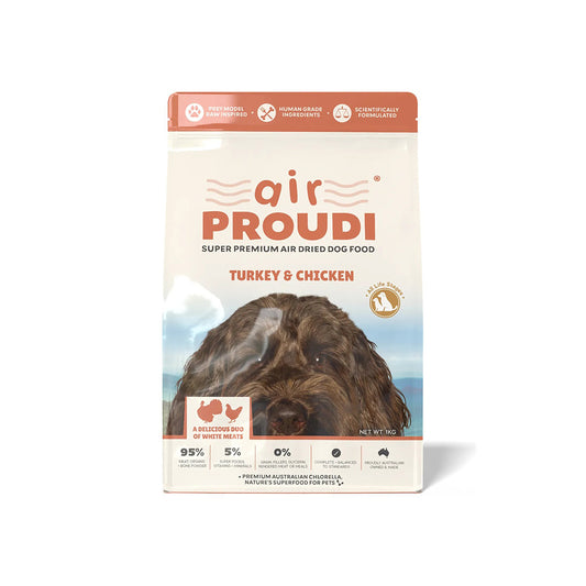 AIR PROUDI Premium Turkey & Chicken Air Dried Dog Food