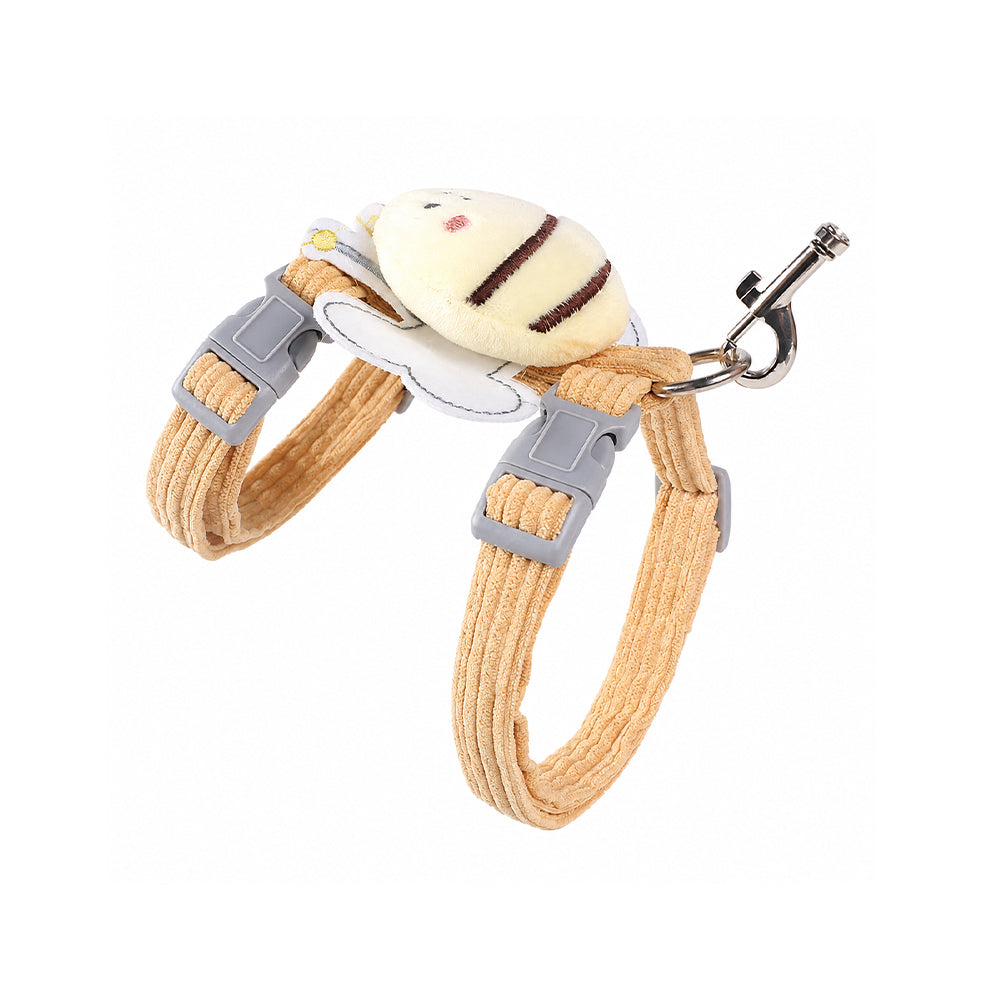 Cat Harness & Leash Set – Escape-Proof Adjustable Design | Yellow & Pink
