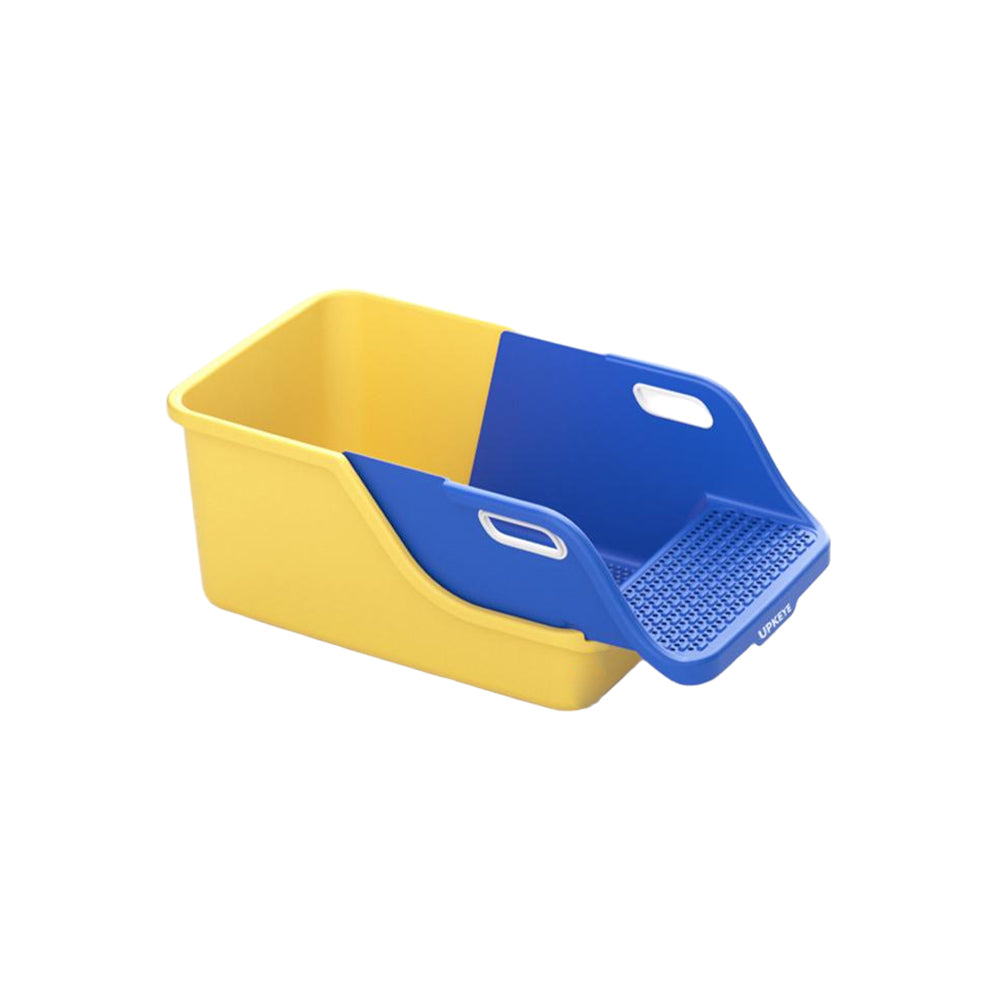 Extra Large Cat Litter Box with Integrated Scoop – High Sides, Easy Clean