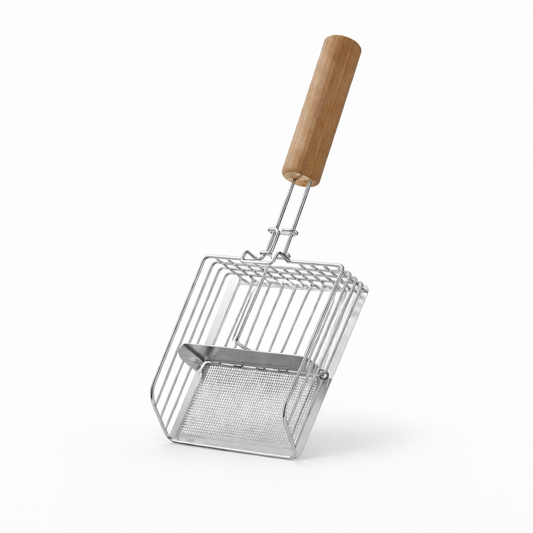 Sliding Sifting Cat Litter Scoop – Dual Mesh, Non-Stick Design