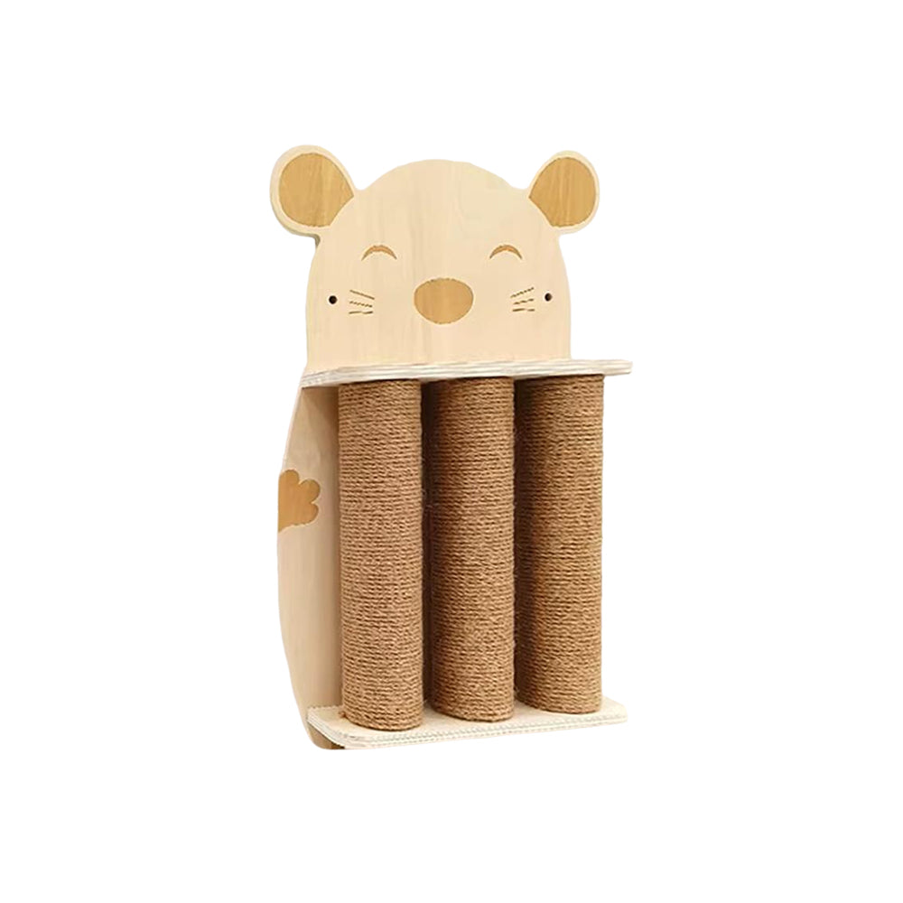Wooden Sisal Cat Scratching Post – Durable, Wall-Friendly Design