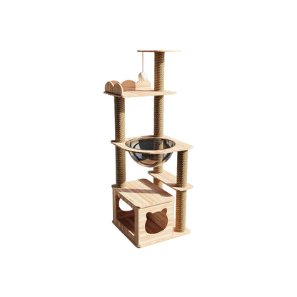 Playland Multi-Level Cat Tree with Space Pod & Sisal Scratching Posts