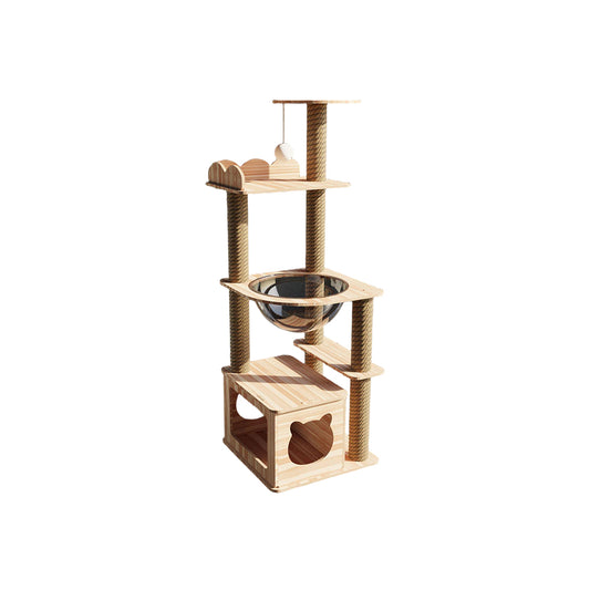 Playland Multi-Level Cat Tree with Space Pod & Sisal Scratching Posts