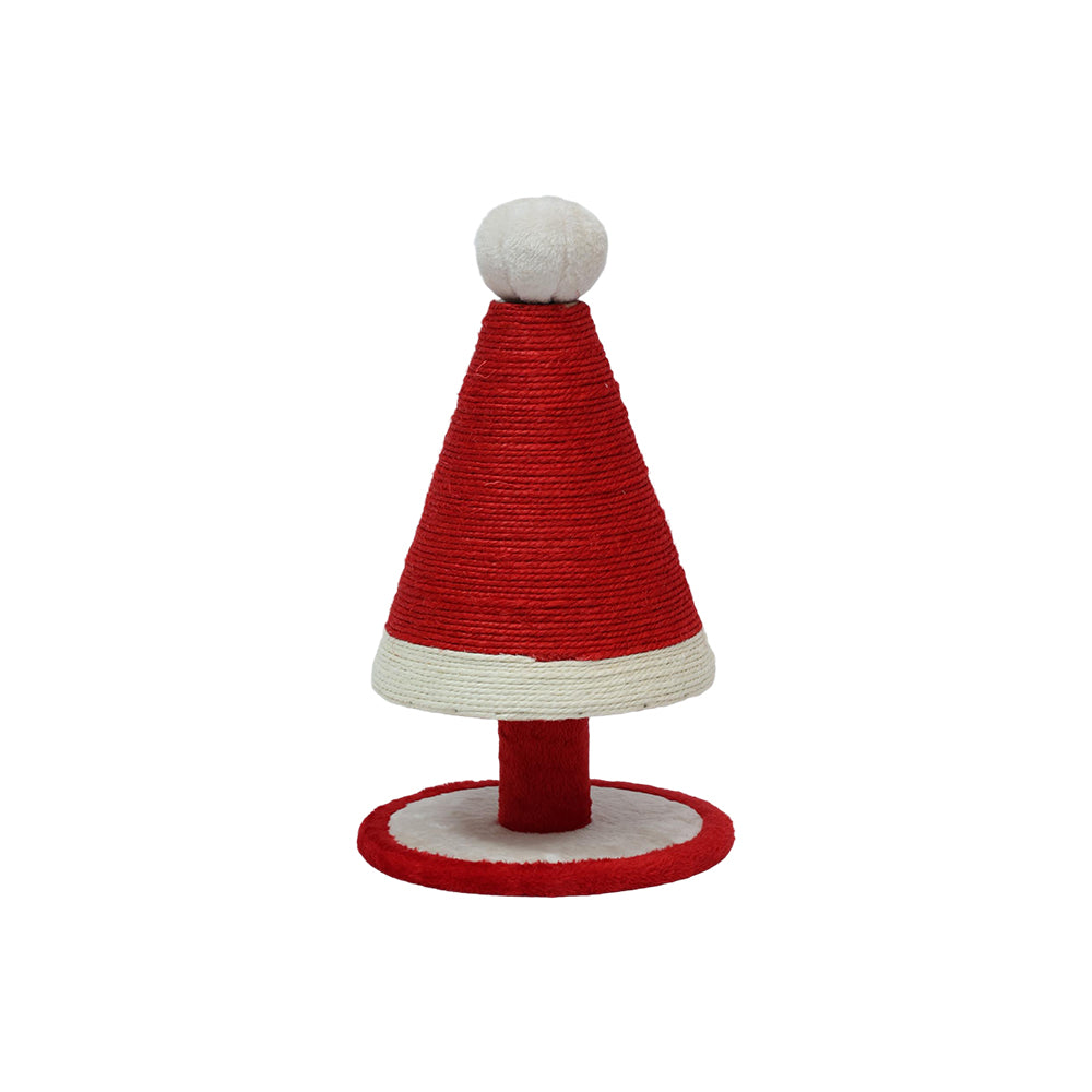CATIO Christmas Santa Hat Cat Tree with Scratching Post 30x30x53cm