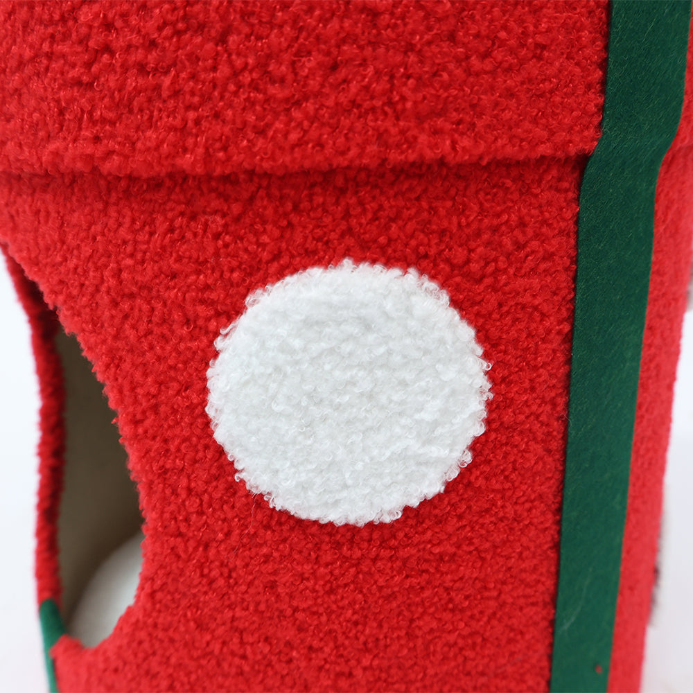 CATIO Christmas Gift Box Cat Bed With Scratching Pad 35x35x36cm