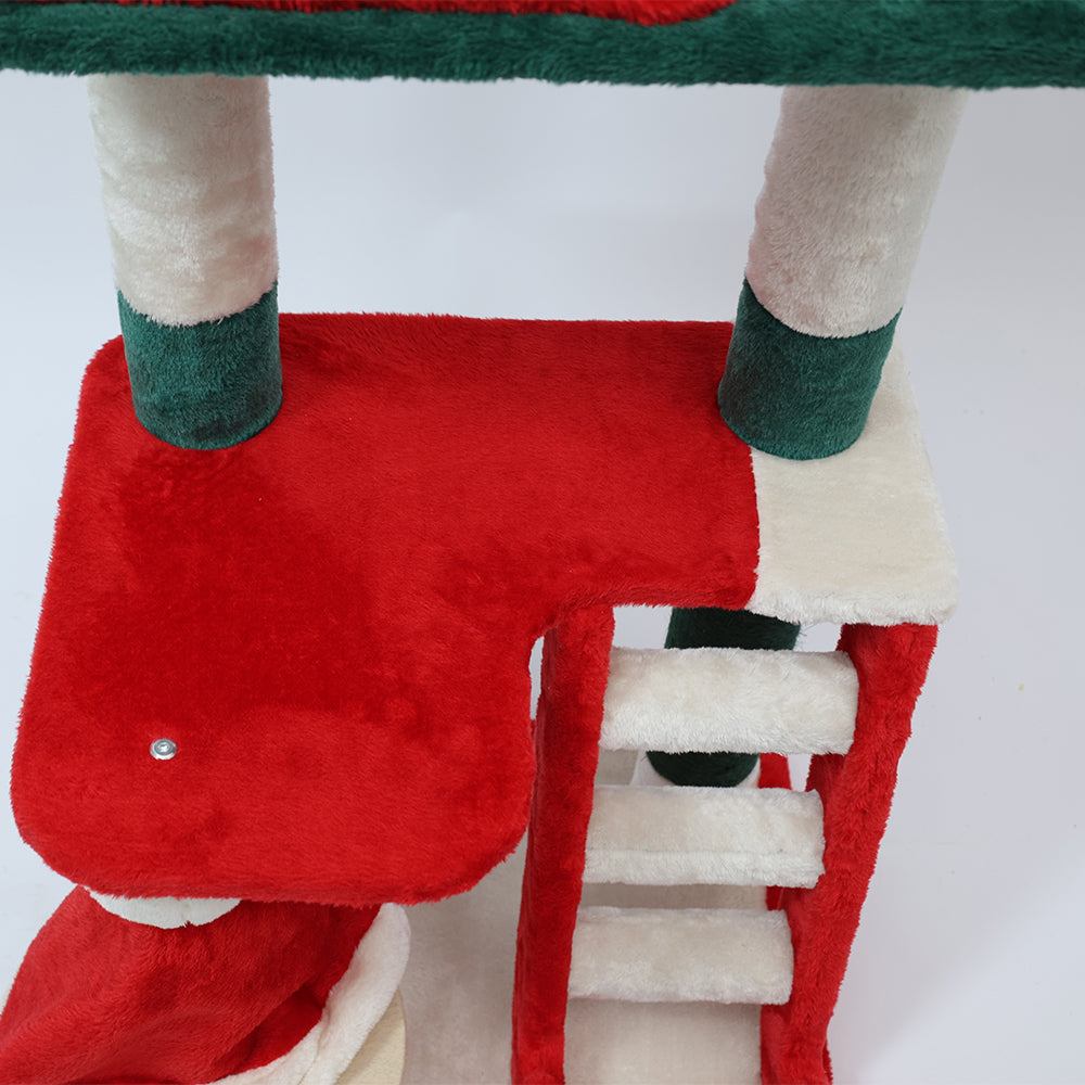 CATIO Christmas Palace Multi-level 3 Cat Tree with Cave 53x43x144cm