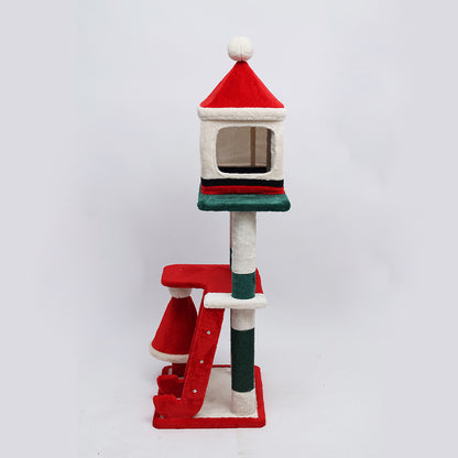 CATIO Christmas Palace Multi-level 3 Cat Tree with Cave 53x43x144cm