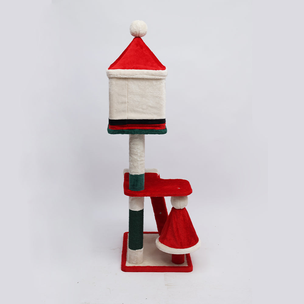CATIO Christmas Palace Multi-level 3 Cat Tree with Cave 53x43x144cm