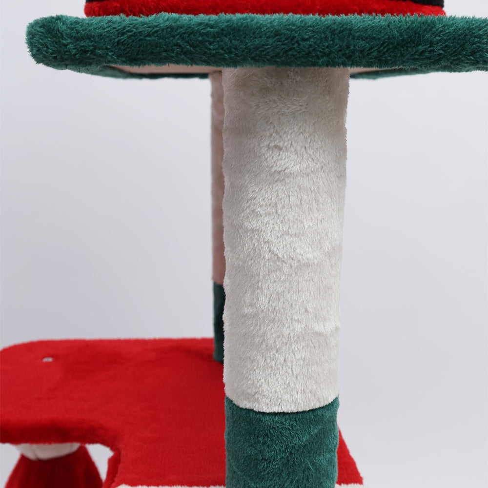 CATIO Christmas Palace Multi-level 3 Cat Tree with Cave 53x43x144cm