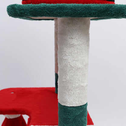 CATIO Christmas Palace Multi-level 3 Cat Tree with Cave 53x43x144cm