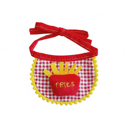 French Fries Pet Bandana Bib – Cute Drool Scarf