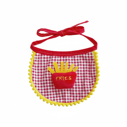 French Fries Pet Bandana Bib – Cute Drool Scarf