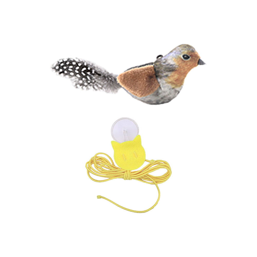 Interactive Chirping Bird Cat Toy – Catnip Sound Teaser Wand