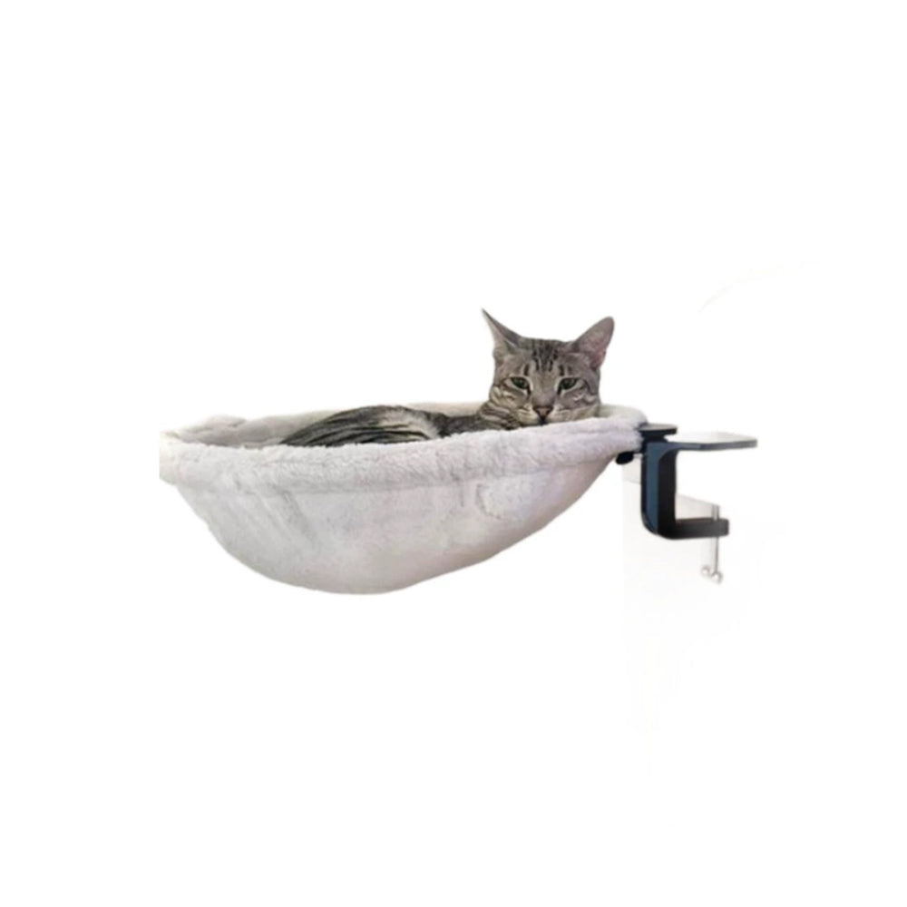 Desk-Mounted Cat Hammock – Clip-On Cat Bed for Table & Desk