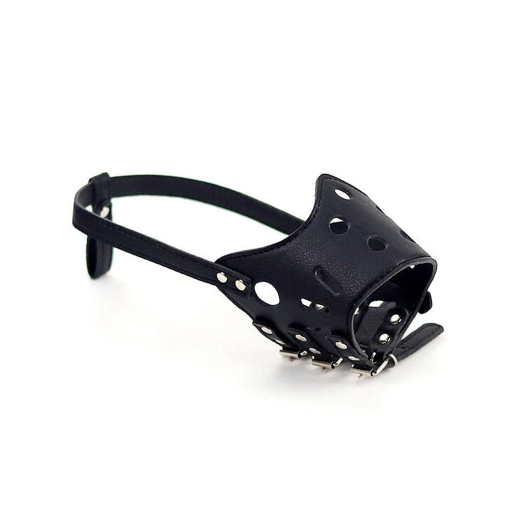 Dog Muzzle – Anti-Bite Anti-Scavenge Adjustable PU Leather