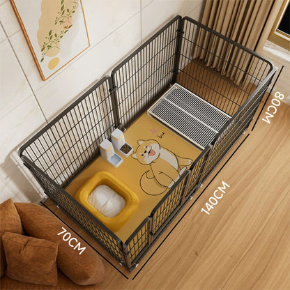 Dog Playpen Fence 6 Panel Set – 140cm Fine Grid