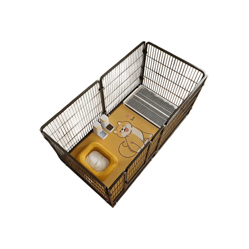Dog Playpen Fence 6 Panel Set – 140cm Fine Grid